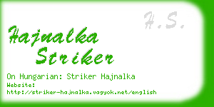 hajnalka striker business card